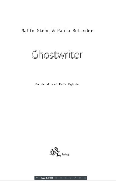 Ghostwriter - e-bog